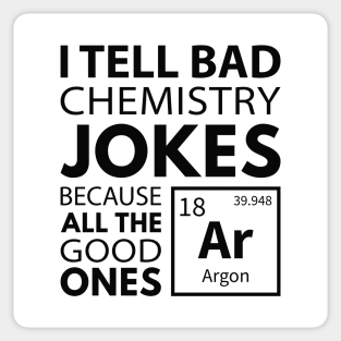 Chemistry Jokes Argon Sticker